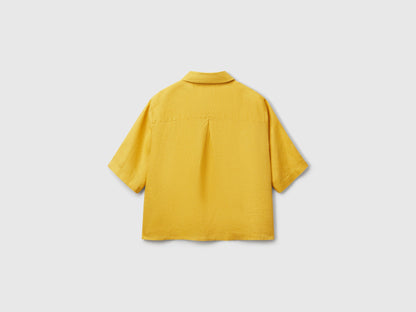 Benetton_Short Shirt in Pure Linen_5BML5QB75_36H_04