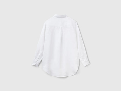Benetton_Long Shirt in Pure Linen_5BMLDQ02U_101_05
