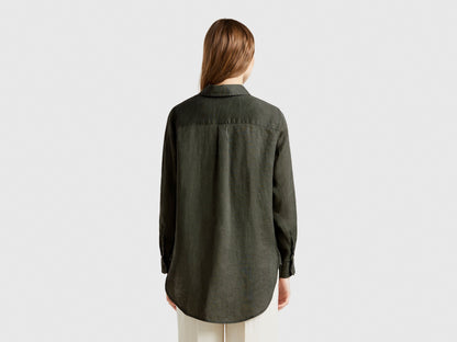 Benetton_Long Shirt in Pure Linen_5BMLDQ02U_20W_02