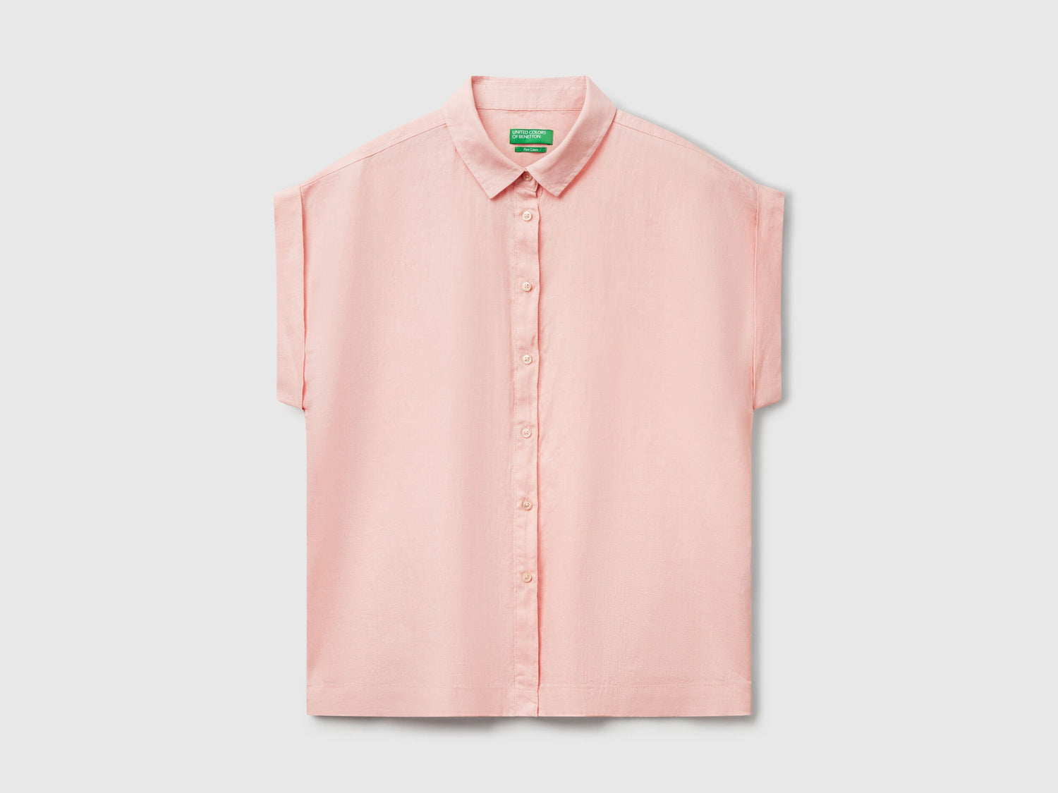 Benetton_Regular Fit Shirt in Pure Linen_5BMLDQ06V_04U_04