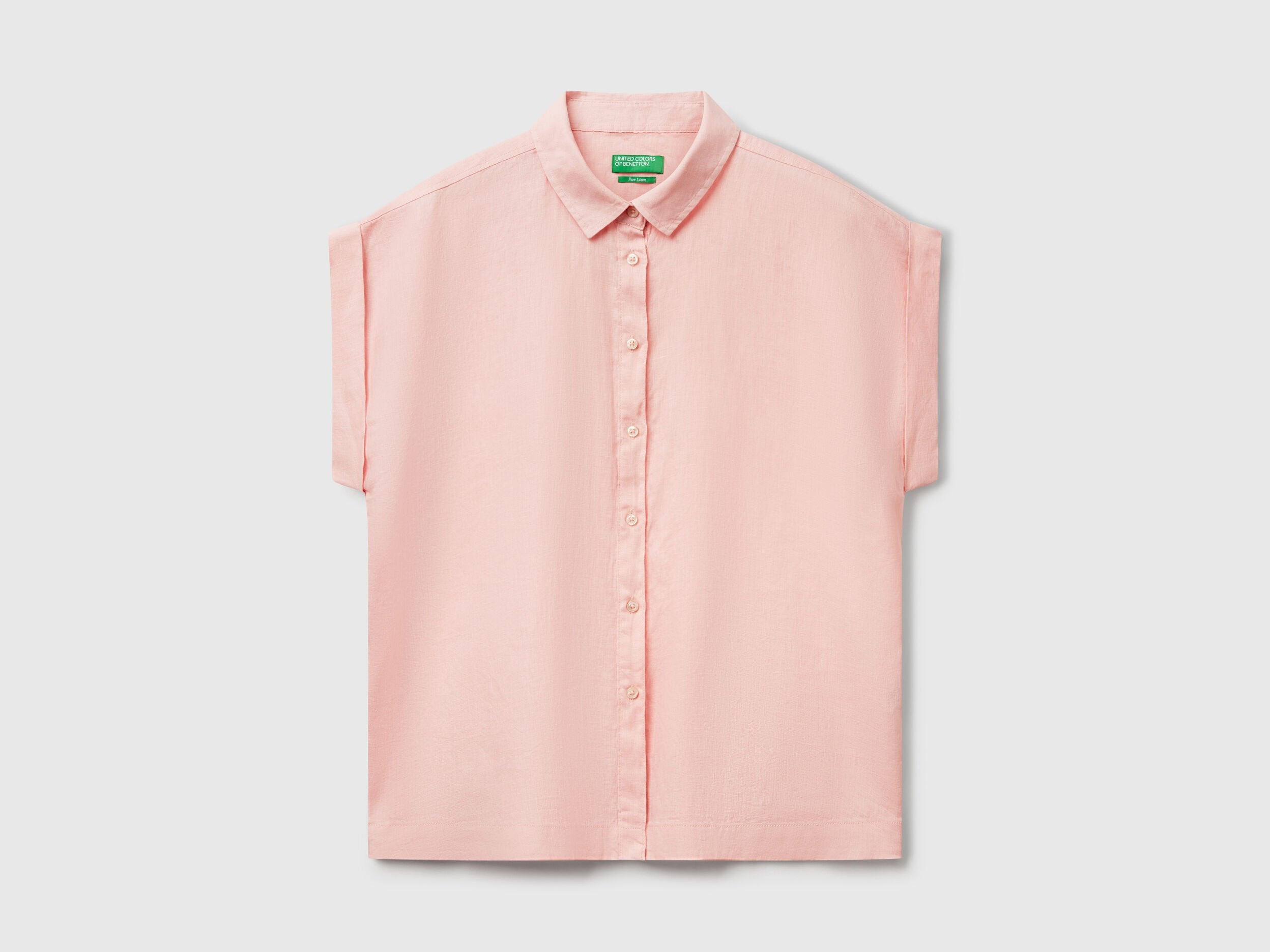 Benetton_Regular Fit Shirt in Pure Linen_5BMLDQ06V_04U_04
