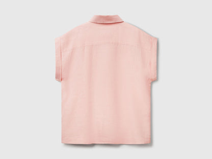 Benetton_Regular Fit Shirt in Pure Linen_5BMLDQ06V_04U_05