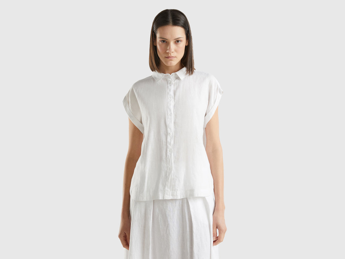 Boxy Fit Shirt In Pure Linen_5Bmldq06V_101_01