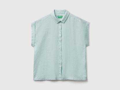 Benetton_Regular Fit Shirt in Pure Linen_5BMLDQ06V_17H_04