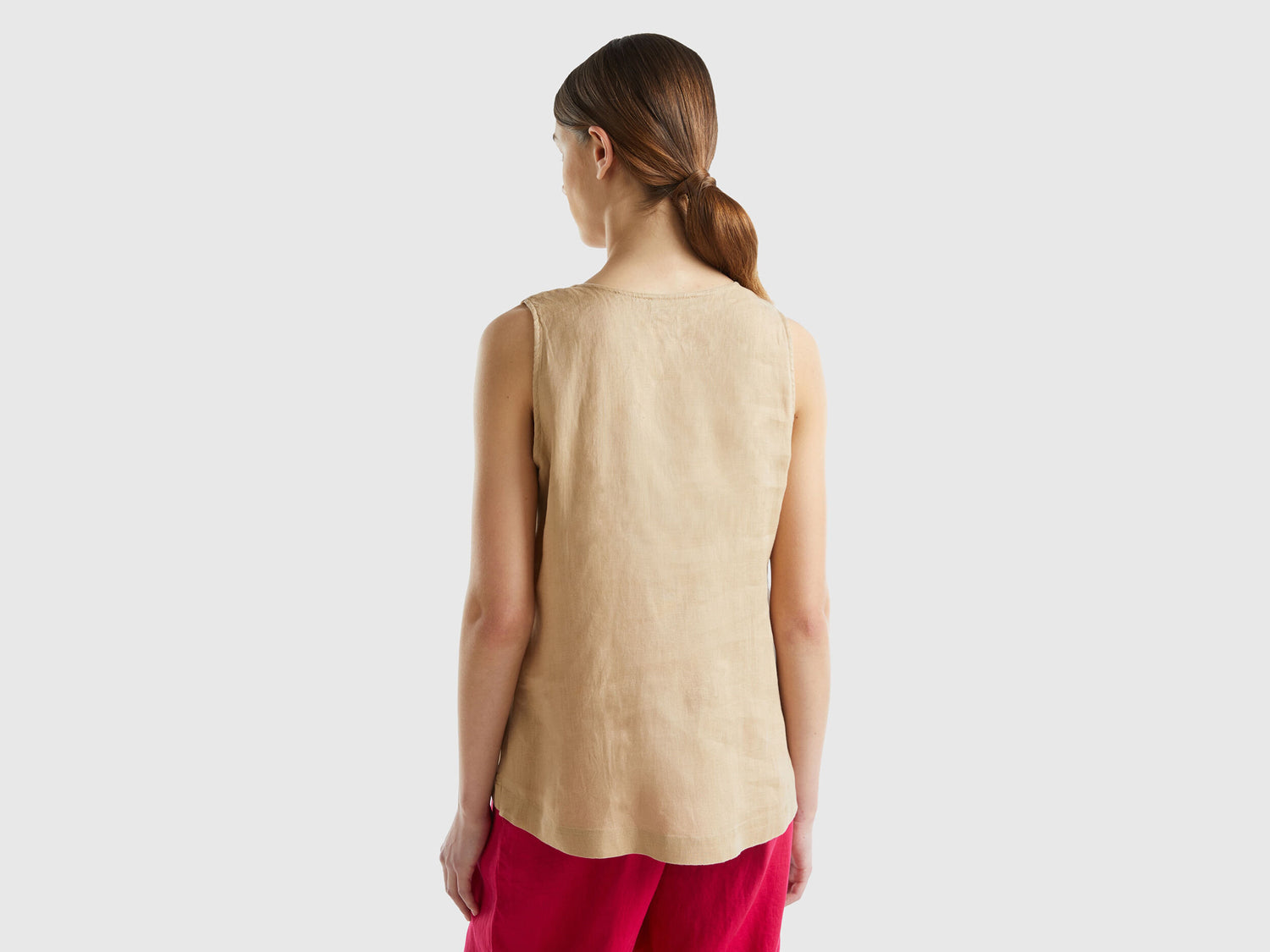 Sleeveless Blouse In Pure Linen_5Bmldq06W_193_03