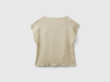 Square Neck Blouse In Pure Linen_5BMLDQ079_0W9_04