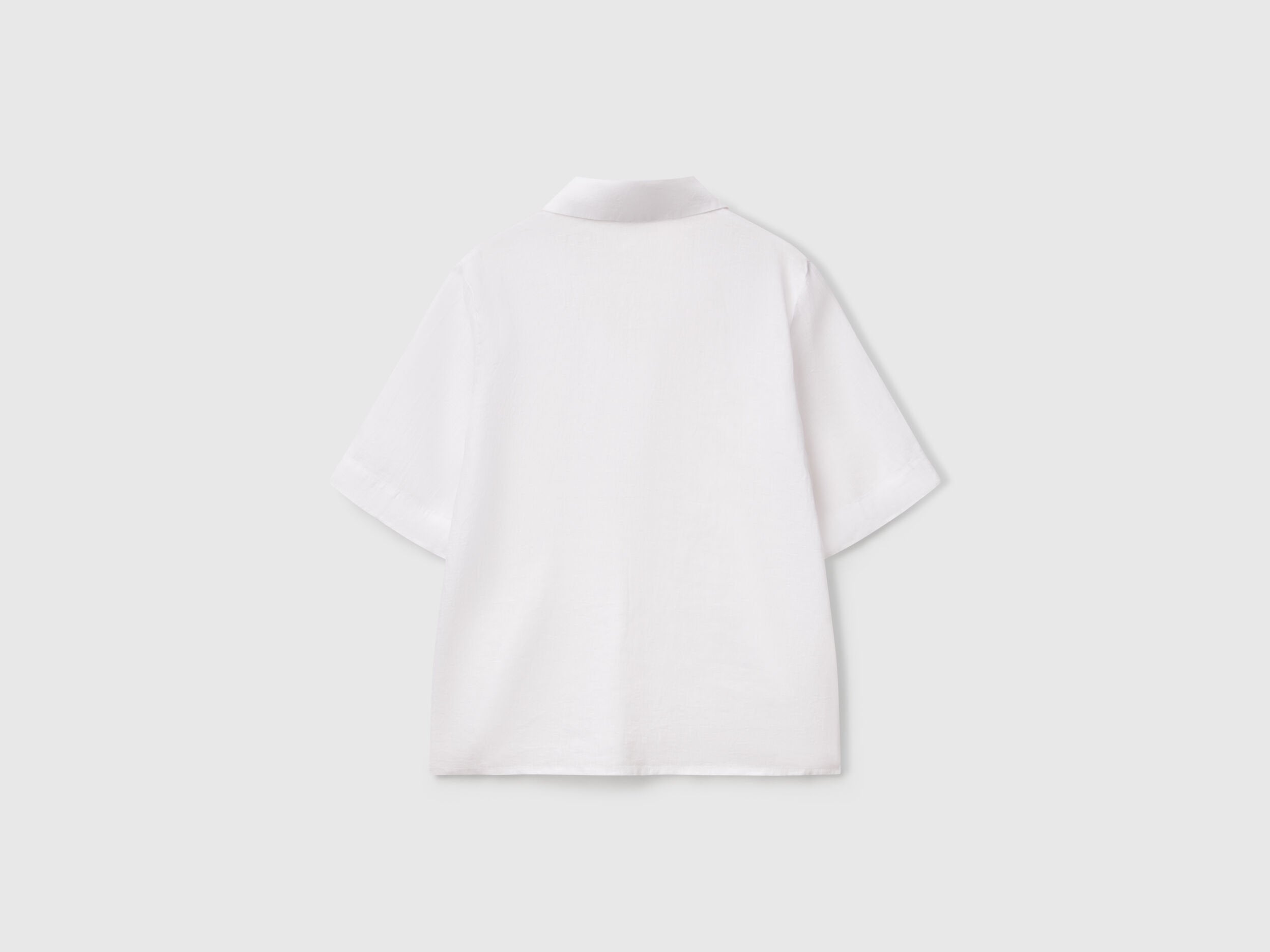 Benetton_Short Sleeve Blouse in Pure Linen_5BMLDQ0B6_101_04