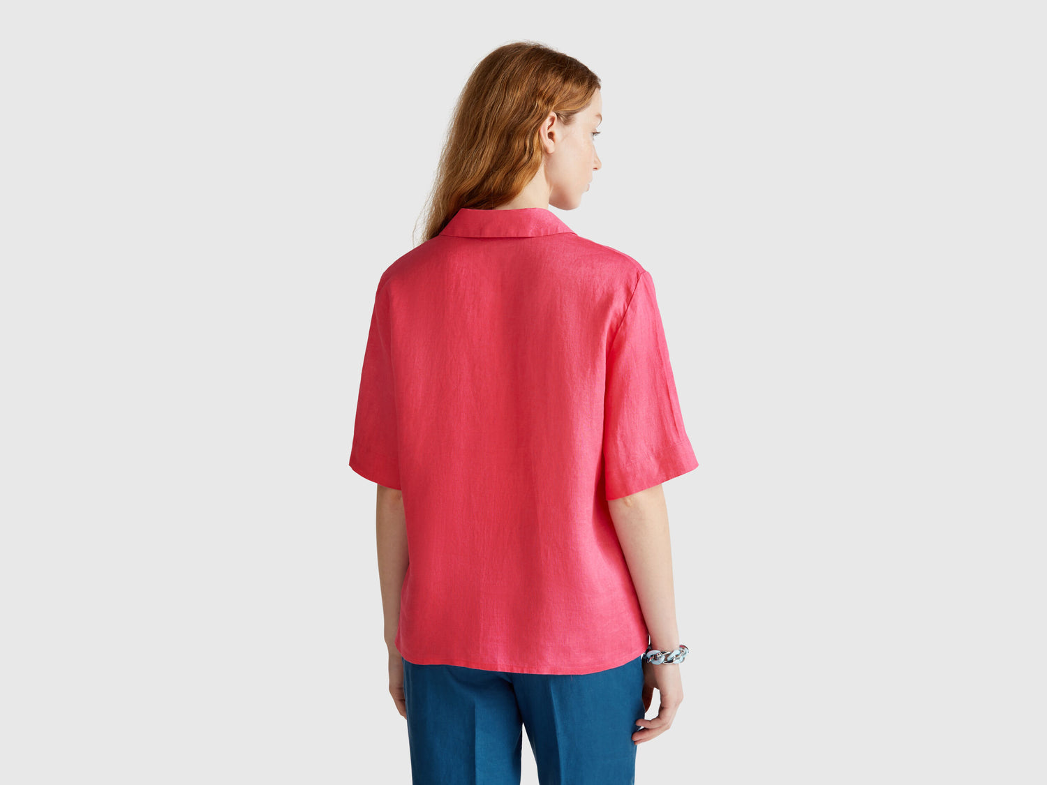 Benetton_Short Sleeve Blouse in Pure Linen_5BMLDQ0B6_12E_02