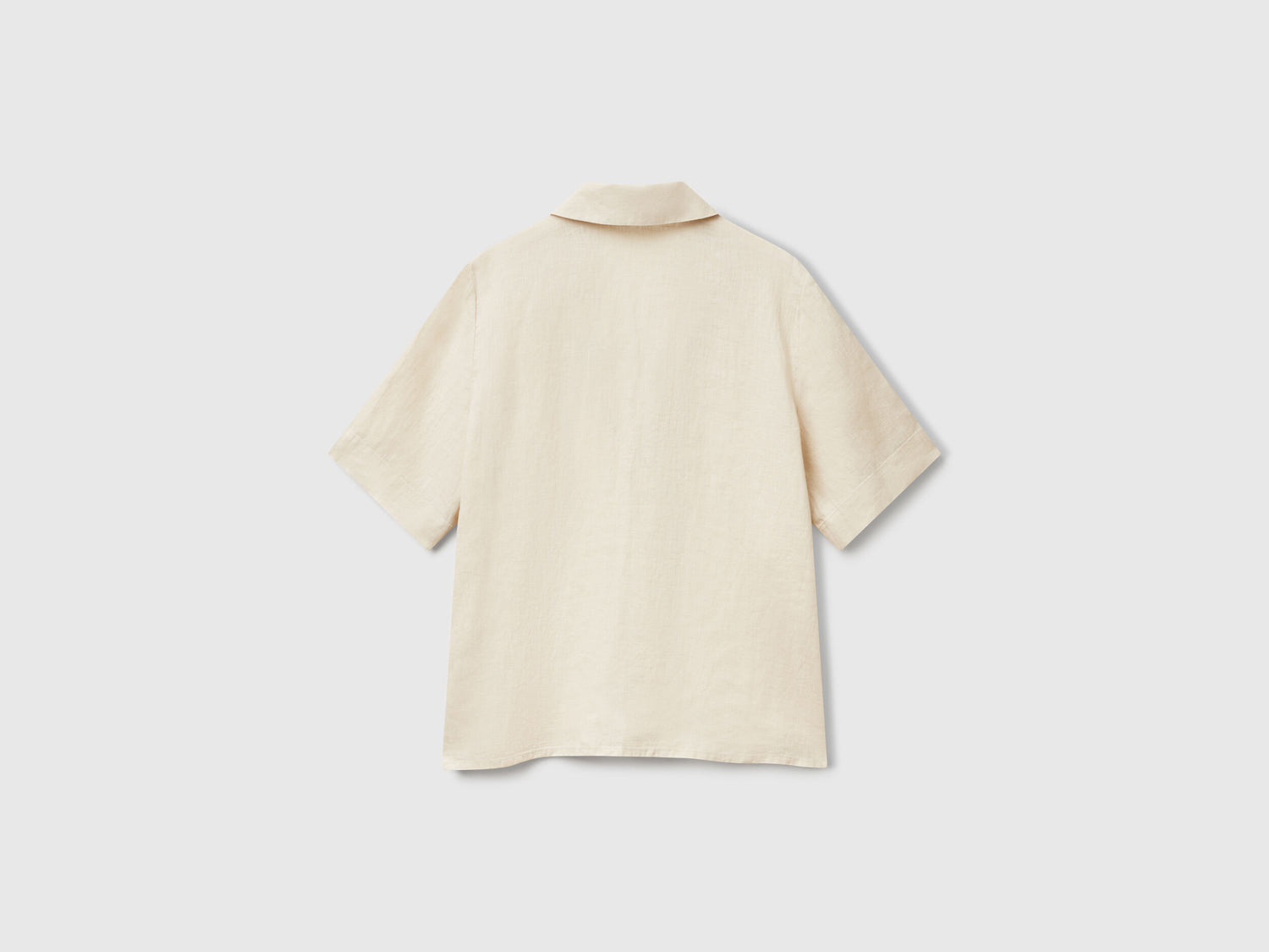 Benetton_Short Sleeve Blouse in Pure Linen_5BMLDQ0B6_152_04