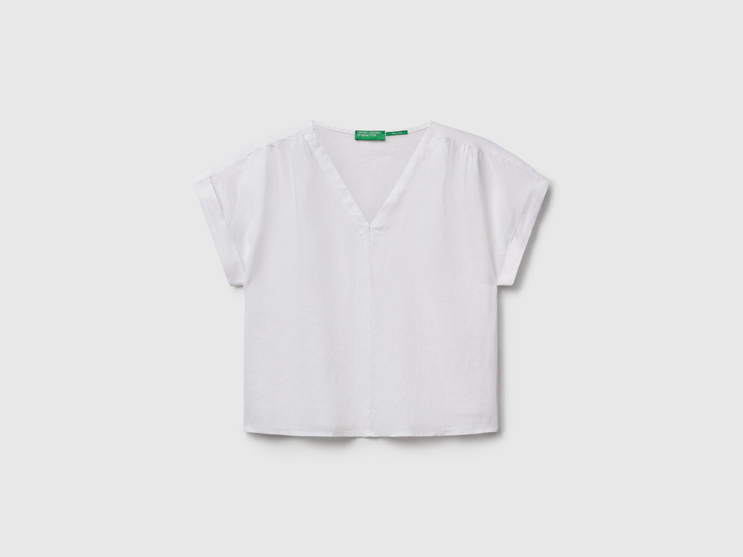 Benetton_Blouse in Pure Linen_5BMLDQ0BR_101_03