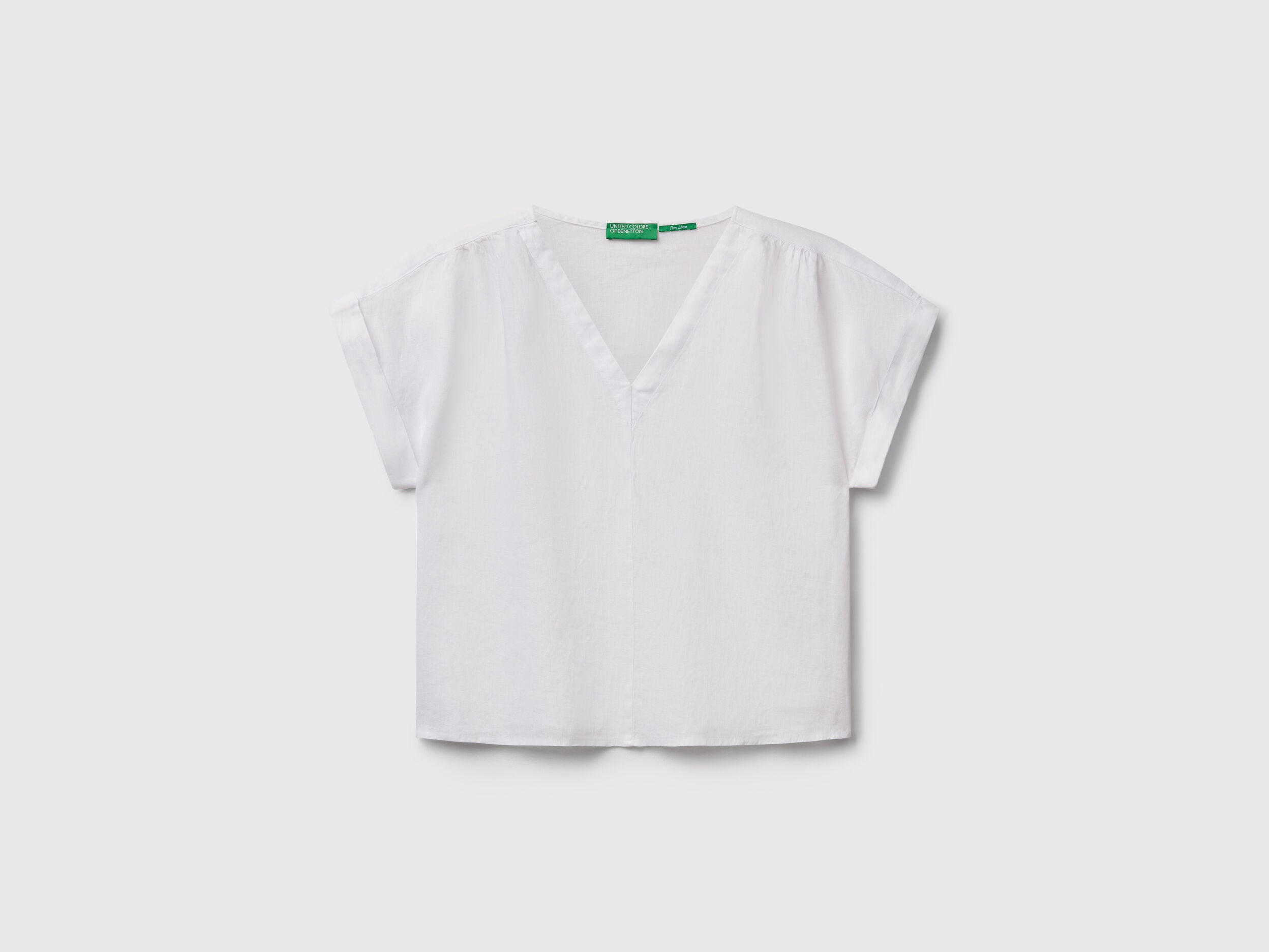 Benetton_Blouse in Pure Linen_5BMLDQ0BR_101_03