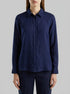 Benetton Dark Blue Women Regular Fit Shirt in Pure Linen SKU: 5BMLDQ0D9_252 Image 00