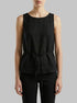 Benetton Black Women 100% Linen Tank Top with Strap SKU: 5BMLDQ0DZ_100 Image 00