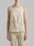 Benetton Beige Women 100% Linen Tank Top with Strap SKU: 5BMLDQ0DZ_152 Image 00