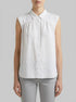 Benetton White Women 100% Linen Sleeveless Blouse SKU: 5BMLDQ0E0_101 Image 00