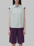 Benetton Light Green Women 100% Linen Sleeveless Blouse SKU: 5BMLDQ0E0_17E Image 00