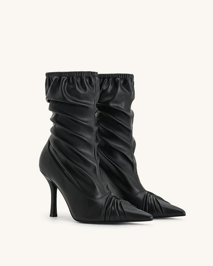 JW PEI_Black_Joanne Paneled Detailing Leather Ankle Boots_5BS34-1_Black_03