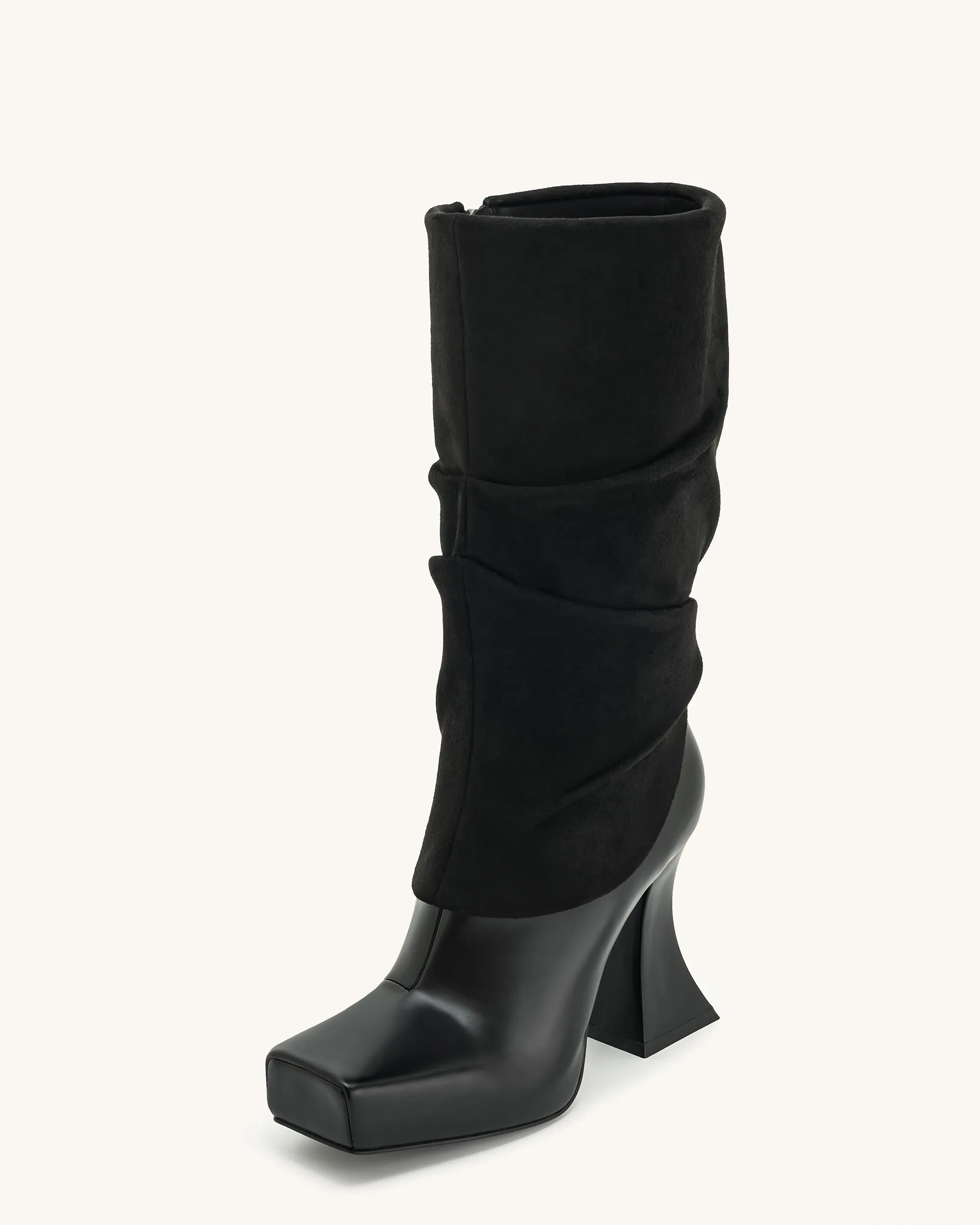 JW PEI_Black_Reyna Square Toe Platform Knit Boots_5BS38-1_Black_05