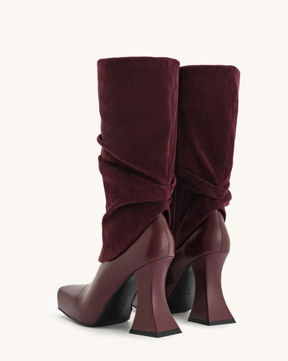 JW PEI_Claret Red_Reyna Square Toe Platform Knit Boots_5BS38-4_Claret Red_03
