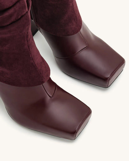 JW PEI_Claret Red_Reyna Square Toe Platform Knit Boots_5BS38-4_Claret Red_04