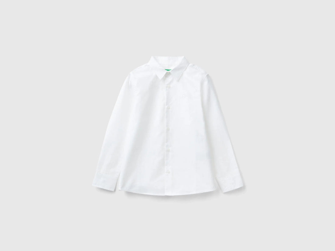 Benetton_Classic Shirt in Pure Cotton_5DGXCQ00T_915_01