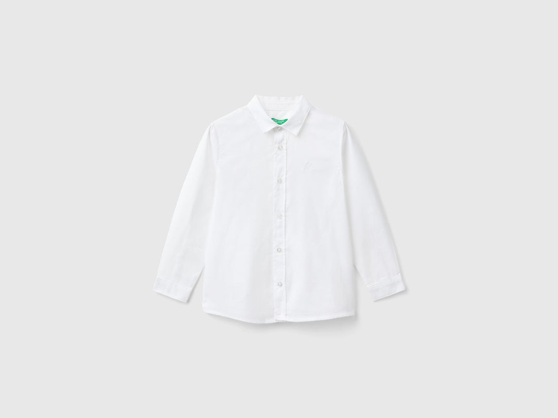 Benetton_Classic Shirt in Pure Cotton_5DGXGQ00I_915_01