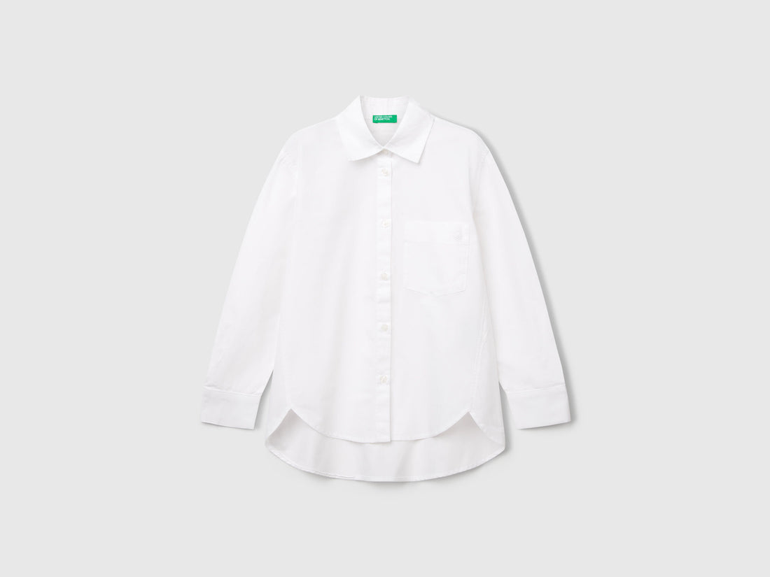 Benetton_Oversized Fit Shirt_5EW7CQ044_101_01