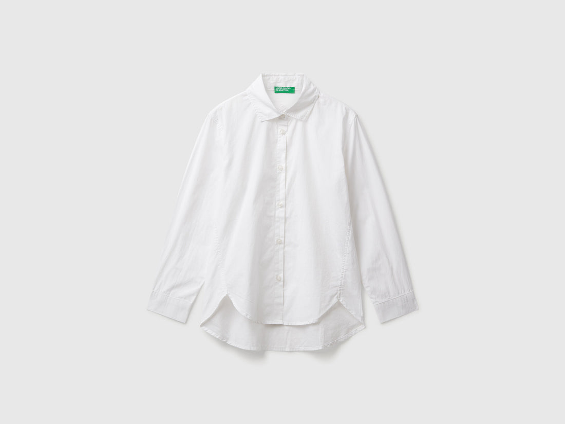 Benetton_White_Oversized Fit Shirt_5EW7CQ04A_101_01