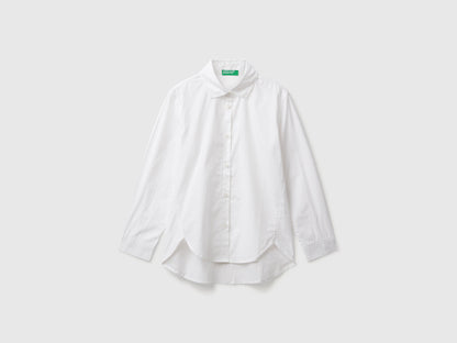 Benetton_White_Oversized Fit Shirt_5EW7CQ04A_101_01