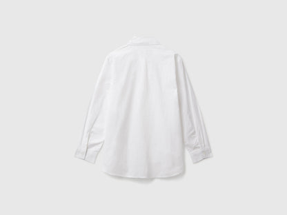 Benetton_White_Oversized Fit Shirt_5EW7CQ04A_101_02