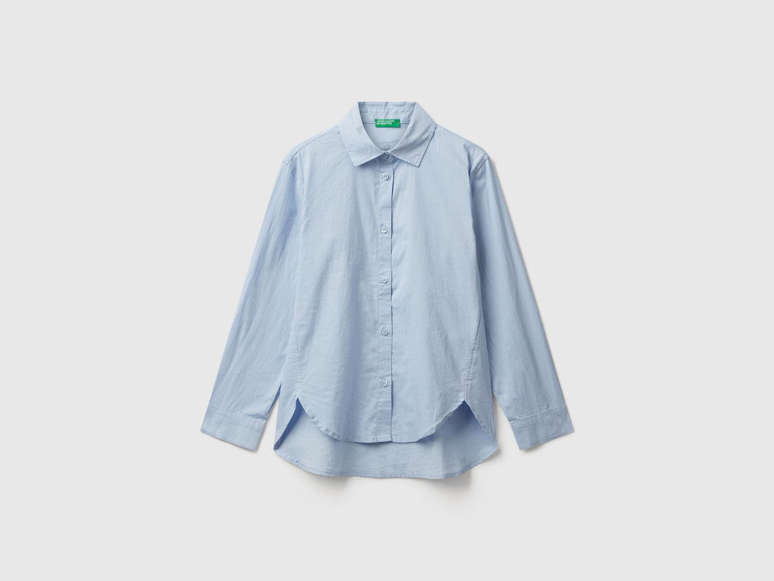 Benetton_Light Blue_Oversized Fit Shirt_5EW7CQ04A_11Y_01