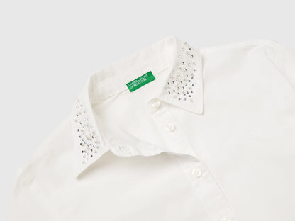 Benetton_Creamy White_Shirt with Jewel-Effect Applique_5EW7CQ04L_074_03