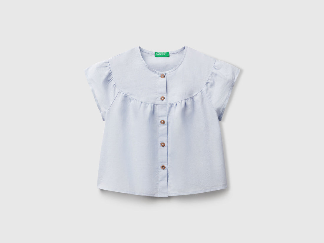 Benetton_Blouse in Linen Blend_5IPVGQ02E_081_01