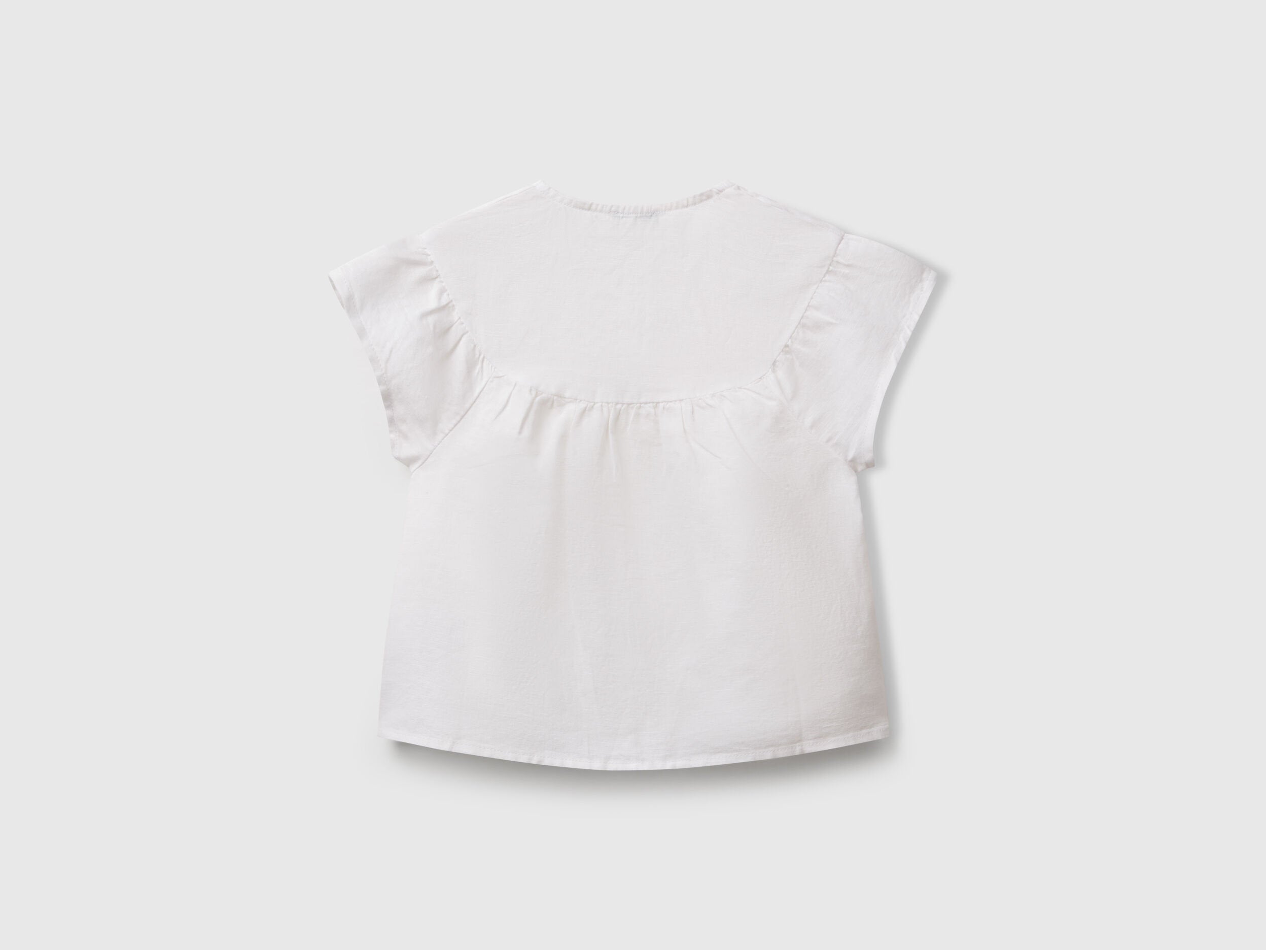 Benetton_Blouse in Linen Blend_5IPVGQ02E_101_02