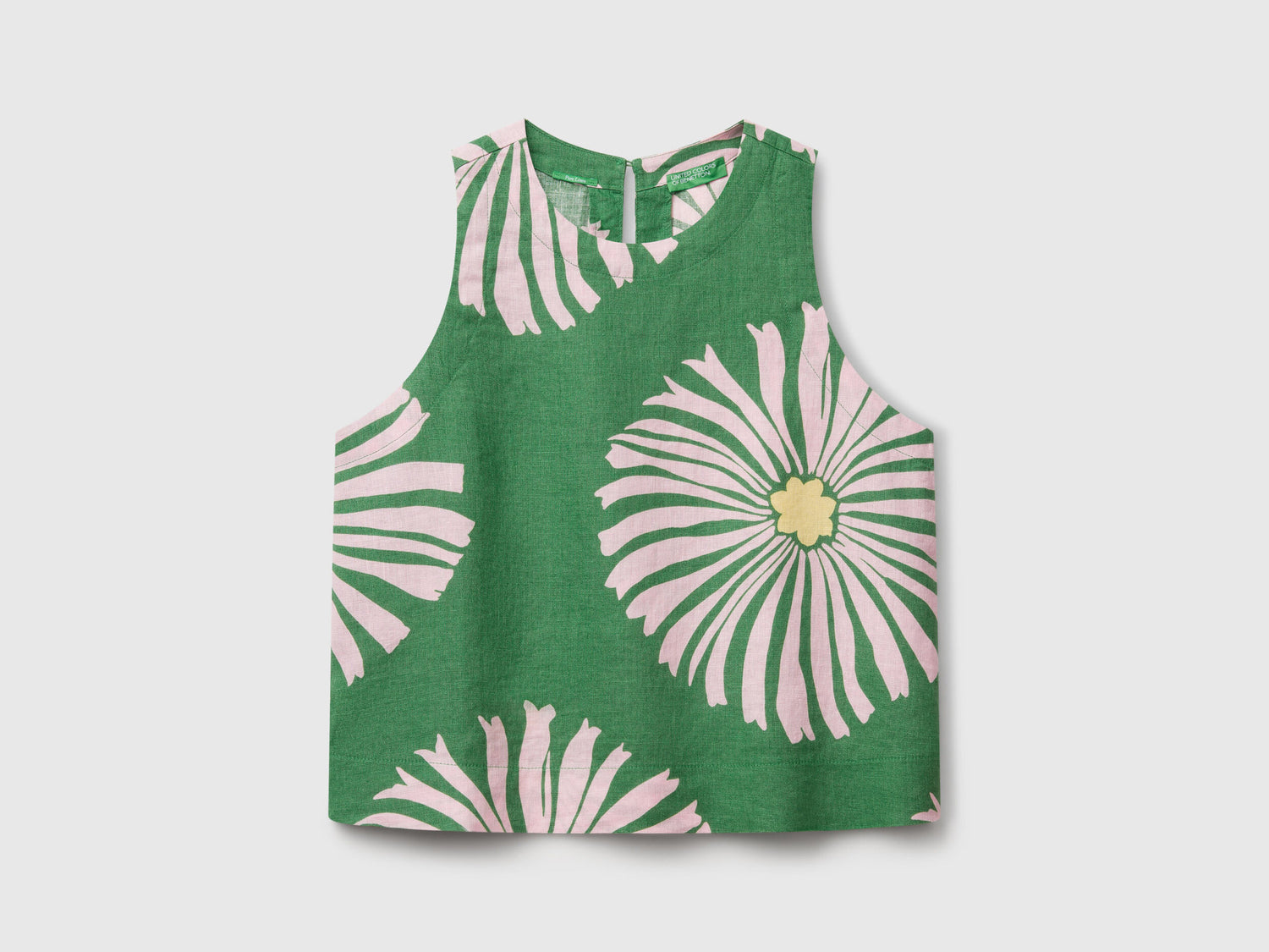 Benetton_Printed Dress in Pure Linen_5KPRDQ0BU_69W_03