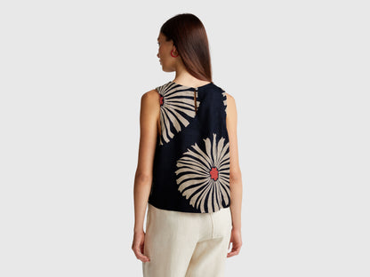Benetton_Printed Top in Pure Linen_5KPRDQ0BU_70A_02