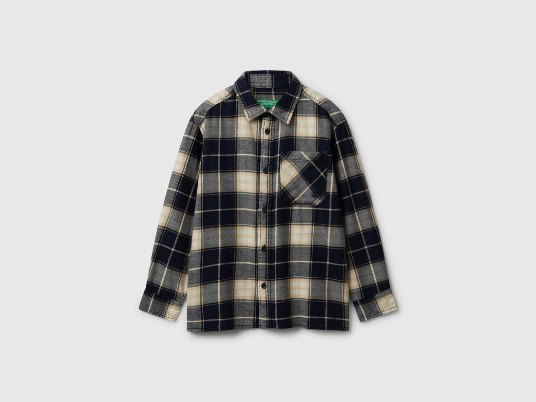 Benetton_Multi-Color_Plaid Shirt in 100% Cotton_5LQHCQ04B_941_01