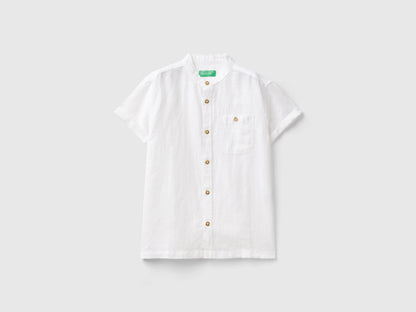 Short Sleeve Shirt In Linen Blend_5Ok4Cq02K_101_01