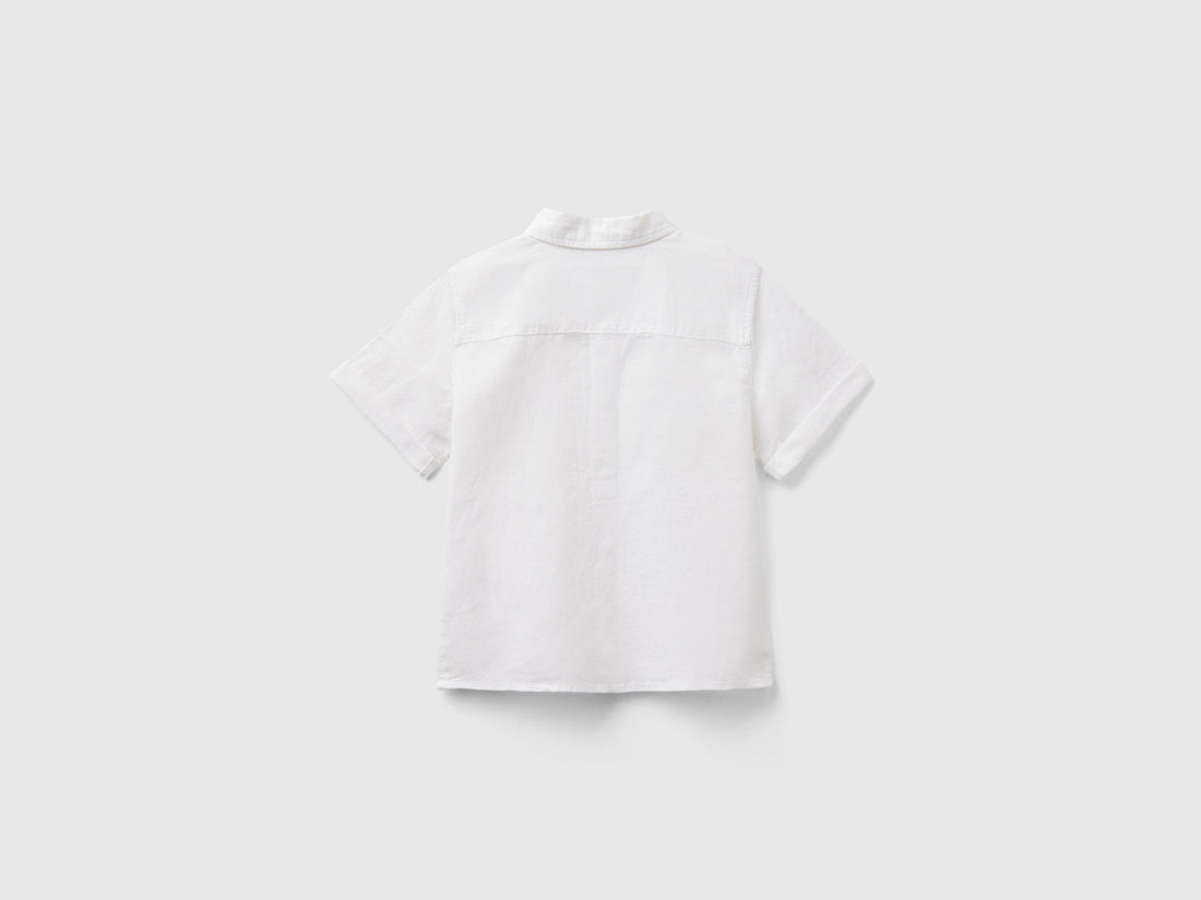 Short Sleeve Shirt In Linen Blend_5Ok4Gq01K_101_02