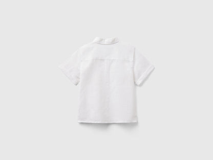 Short Sleeve Shirt In Linen Blend_5Ok4Gq01K_101_02