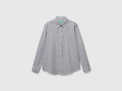 Beneton_Patterned Shirt in Lightweight Cotton_5Q6SDQ0AY_62G_04