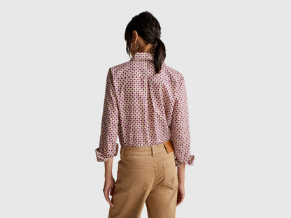 Benetton_Multi-Color_Patterned Shirt in Lightweight Cotton_5Q6SDQ0AY_62H_02