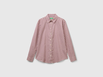 Benetton_Multi-Color_Patterned Shirt in Lightweight Cotton_5Q6SDQ0AY_62H_04