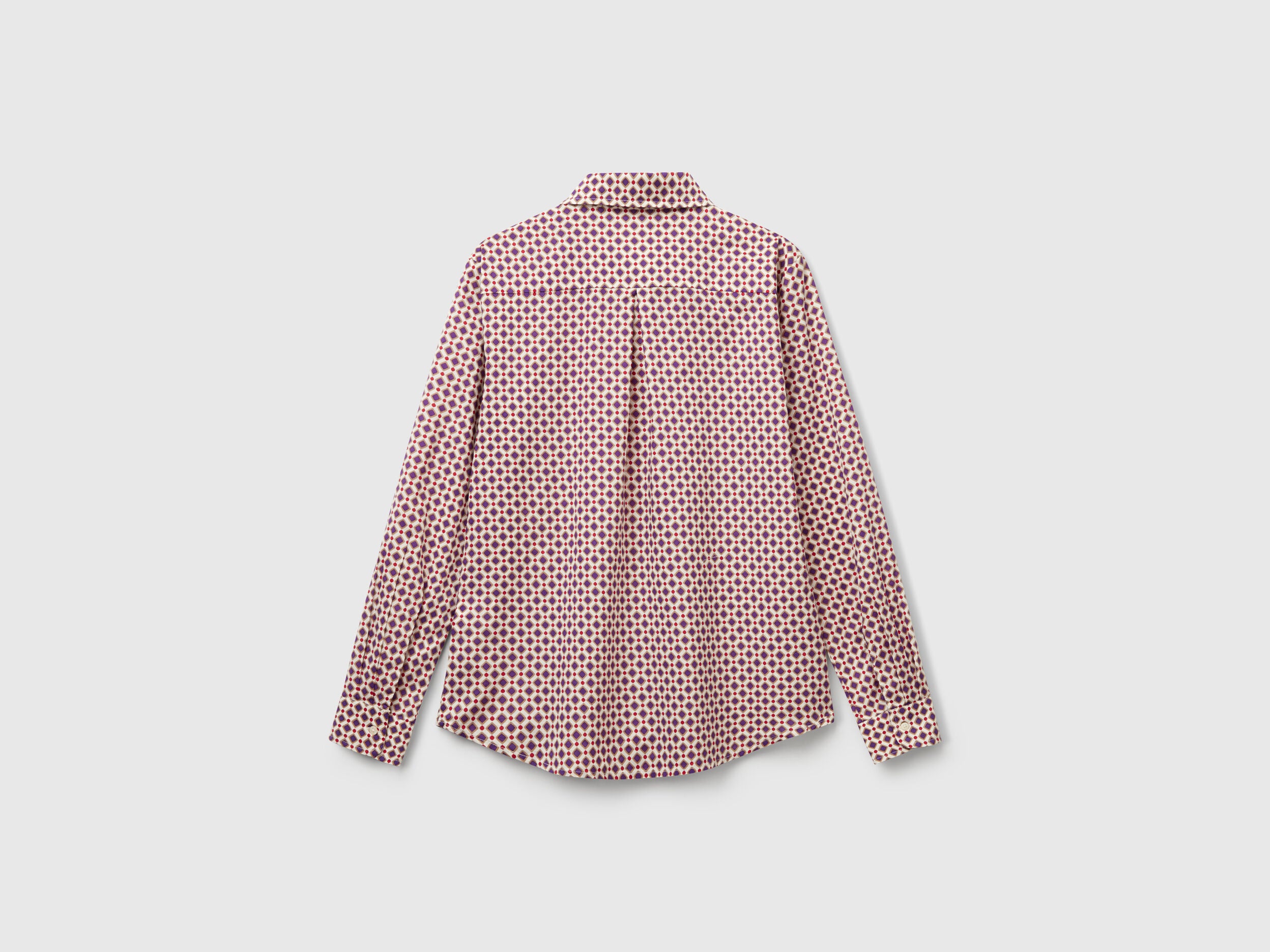 Benetton_Multi-Color_Patterned Shirt in Lightweight Cotton_5Q6SDQ0AY_62H_05