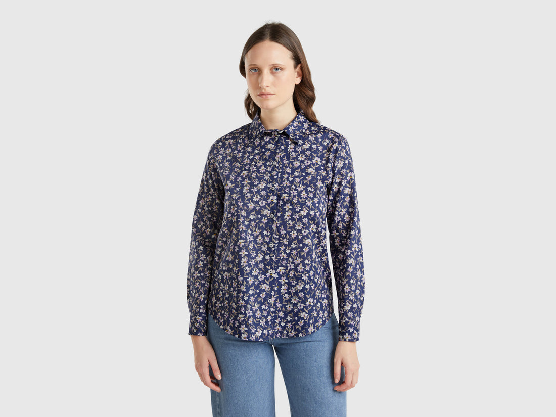 Benetton_Floral Blue Shirt_5Q6SDQ0AY_65V_01