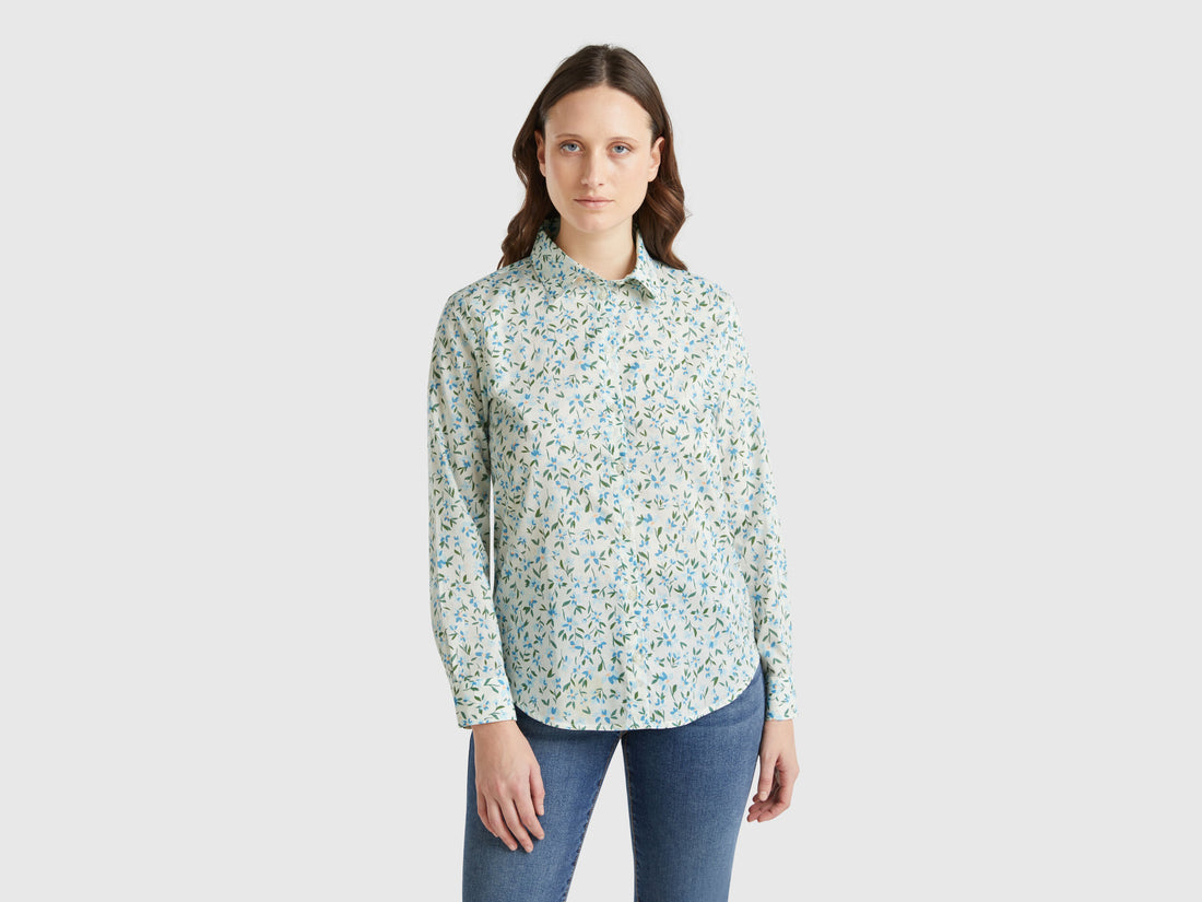 Benetton_Floral White Shirt_5Q6SDQ0AY_65Y_01