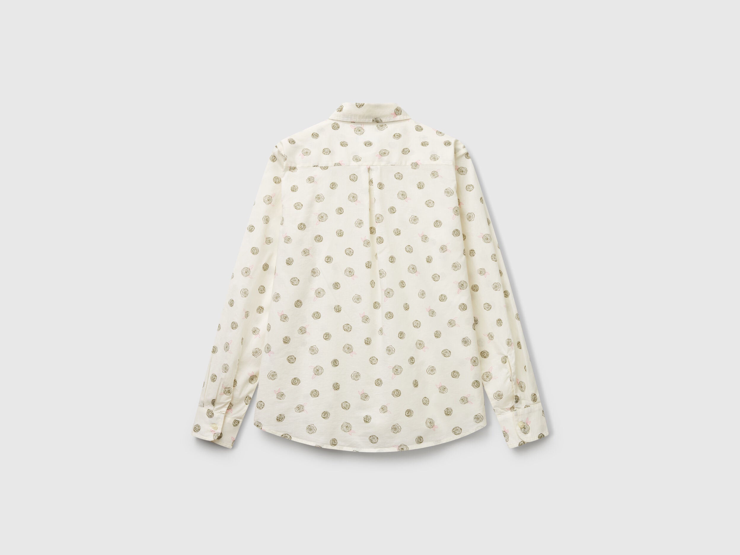 Beneton_Patterned Shirt in Lightweight Cotton_5Q6SDQ0AY_66M_05