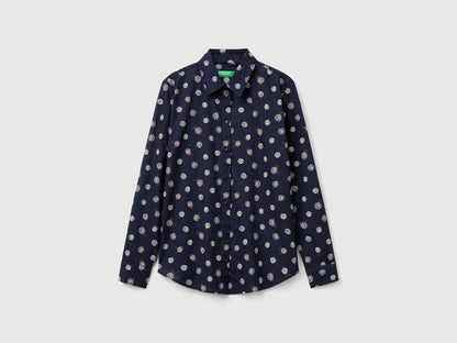 Benetton_Multi-Color_Patterned Shirt in Lightweight Cotton_5Q6SDQ0AY_66N_05
