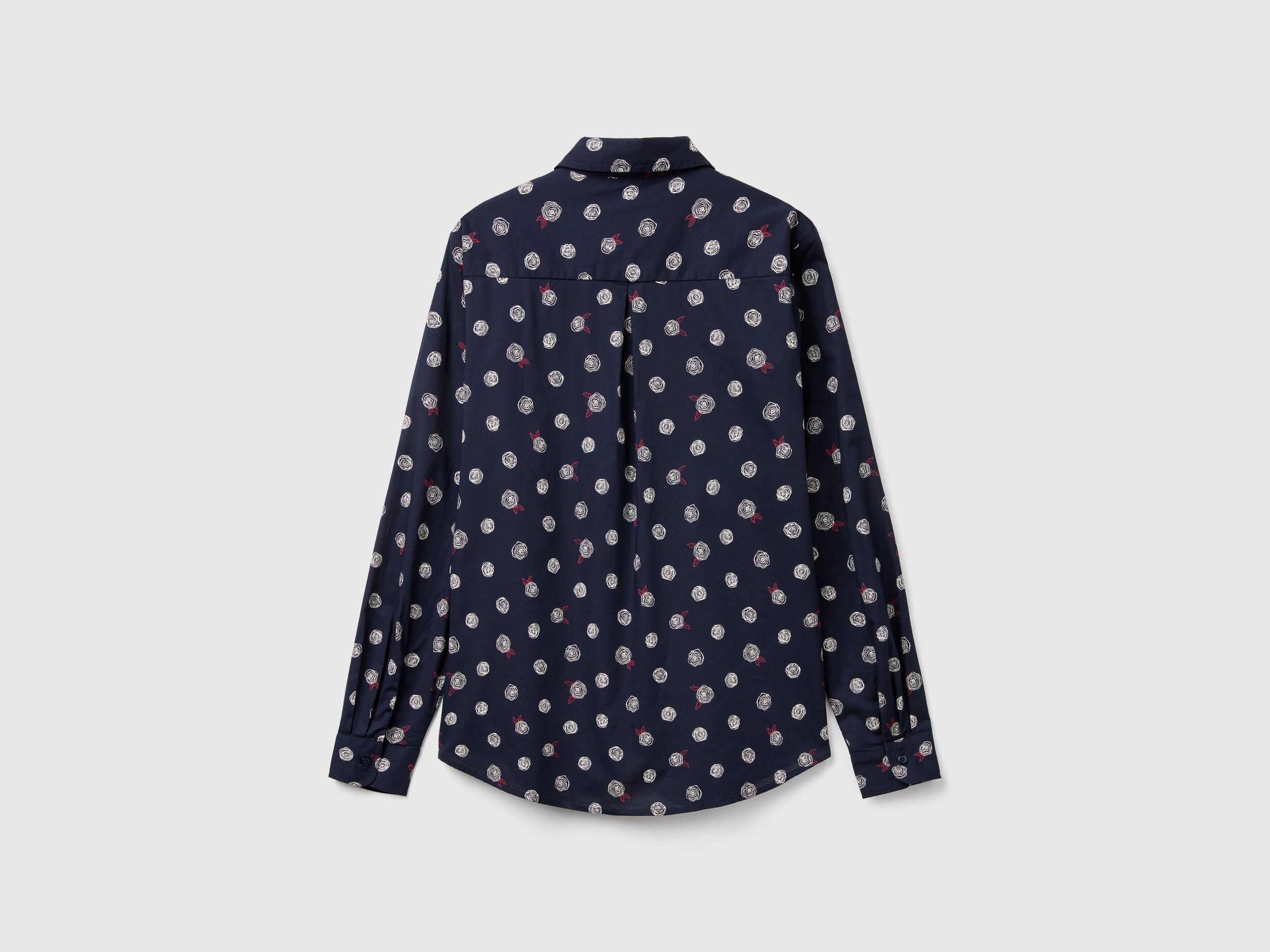 Benetton_Multi-Color_Patterned Shirt in Lightweight Cotton_5Q6SDQ0AY_66N_06