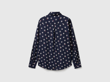 Benetton_Multi-Color_Patterned Shirt in Lightweight Cotton_5Q6SDQ0AY_66N_06